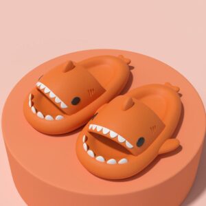 Non slip shark slippers for adults - Orange-Fabulous Bargains Galore