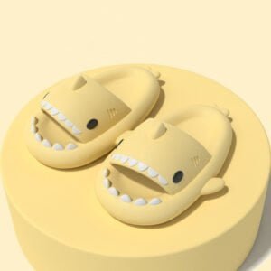 Non slip shark slippers for adults - Pale Yellow-Fabulous Bargains Galore