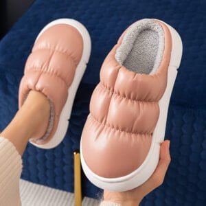 Non slip waterproof warm slippers - Pink-Fabulous Bargains Galore