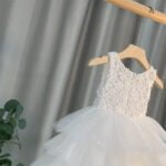 Off white lace flower girl dress up to age 7 years-Fabulous Bargains Galore