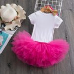 One year old girl outfit-dark-pink 1