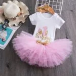 One year old girl outfit-light-pink 1 (2)