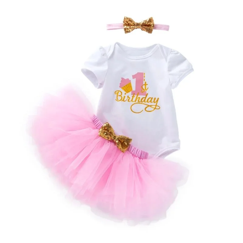 One year old girl outfit-light-pink