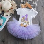 One year old girl outfit-light-purple 1 (2)
