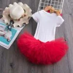 One year old girl outfit-red 1 (1)