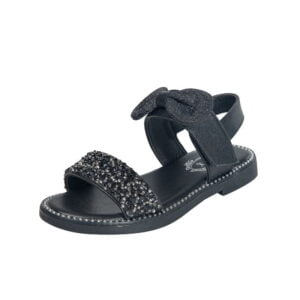 Open toe girl summer velcro sandals - Black (2)
