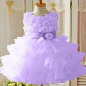 Organza flower girl dress-purple