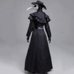 Plague doctor costume Halloween-black (2)
