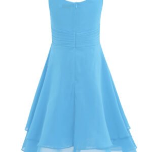 Pretty junior bridesmaid dress-blue (3)