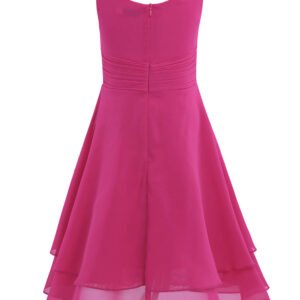 Pretty junior bridesmaid dress-fuchsia (3)