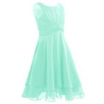 Pretty junior bridesmaid dress-mint green (3)