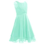 Pretty junior bridesmaid dress-mint green (3)