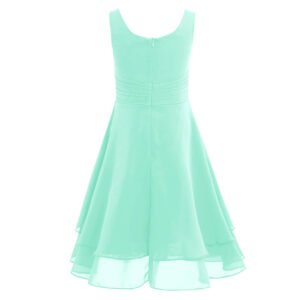 Pretty junior bridesmaid dress-mint green (4)