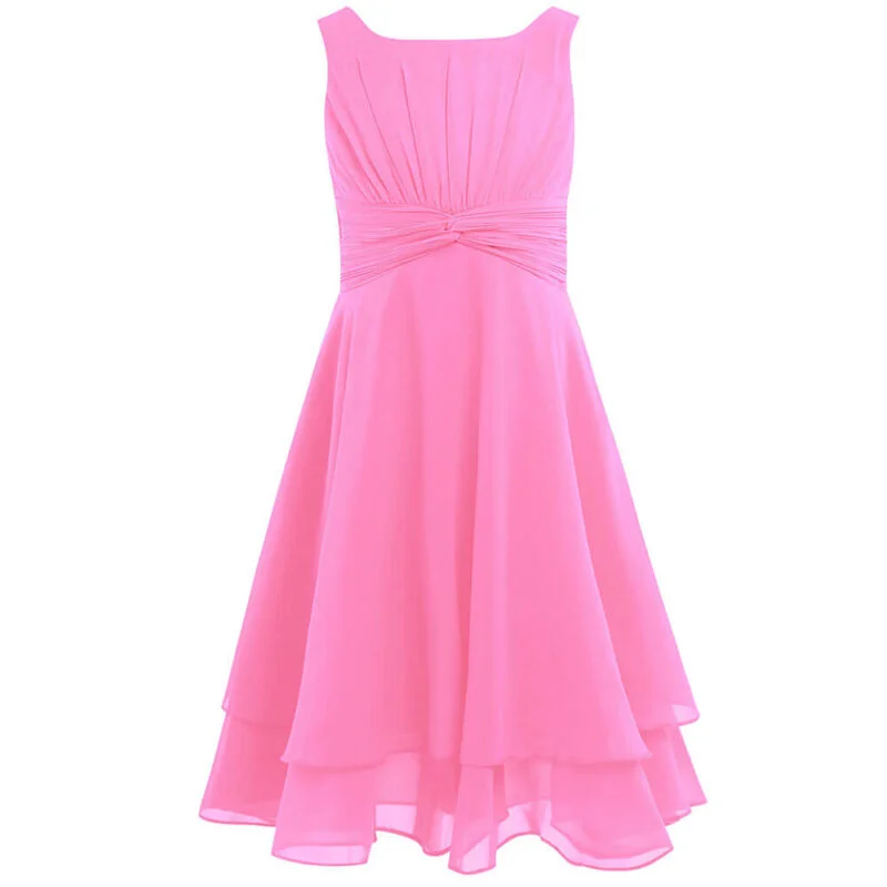 Pretty junior bridesmaid dress-pink (1)
