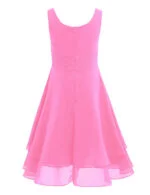 Pretty junior bridesmaid dress-pink (2)