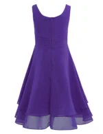 Pretty junior bridesmaid dress-purple (1)