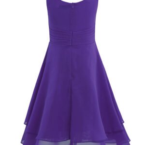 Pretty junior bridesmaid dress-purple (1)