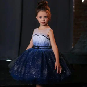 Princess birthday party dress-white-dark-blue (1)