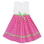 Printed girls summer dress-white-pink (2)