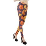 Pumpkin print Halloween leggings (2)