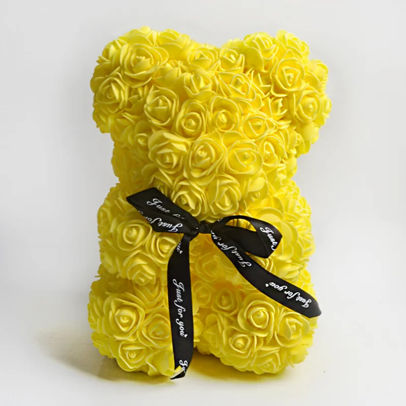 rose teddy bear yellow