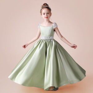 Sage green flower girl dress (1)