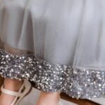 Sequin baby girl dress with sleeves-grey (1)