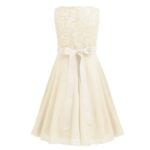 Sequin top junior bridesmaid dress-beige (3)