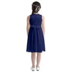 Sequin top junior bridesmaid dress-navy-blue (9)