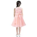 Sequin top junior bridesmaid dress-pink (5)