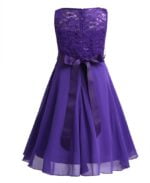Sequin top junior bridesmaid dress-purple (3)