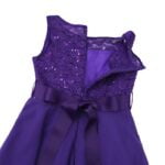 Sequin top junior bridesmaid dress-purple (4)