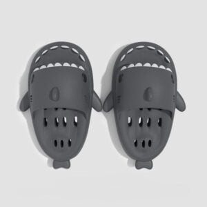 Shark sliders with holes-dark-grey (1)