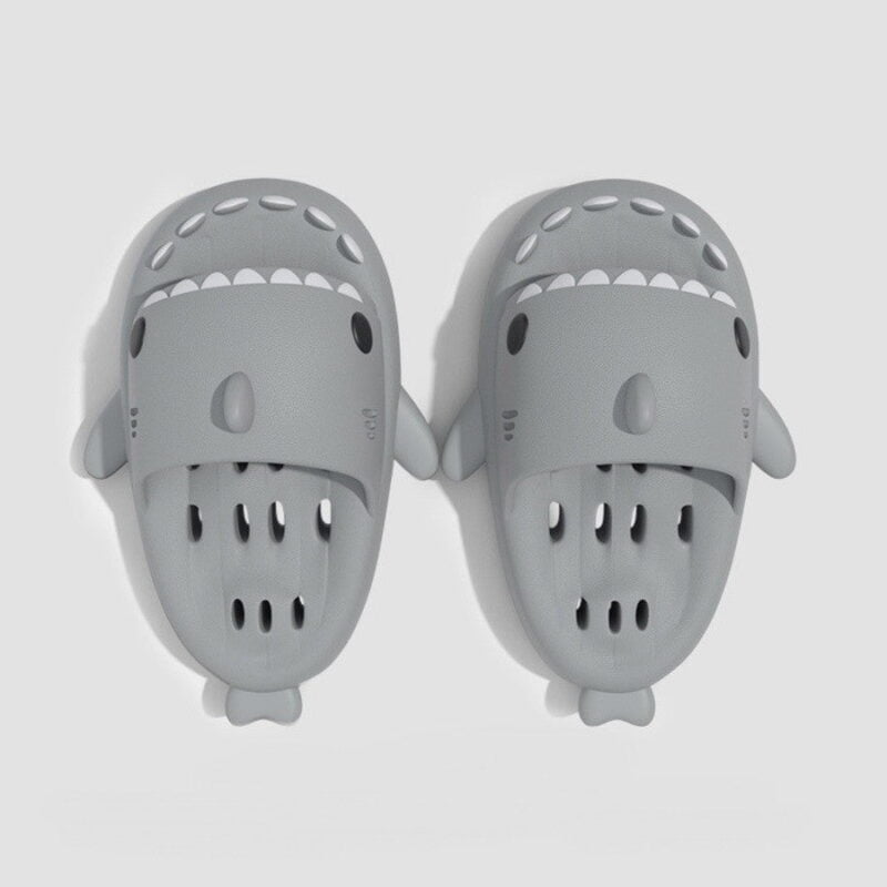 Shark sliders with holes-light-grey