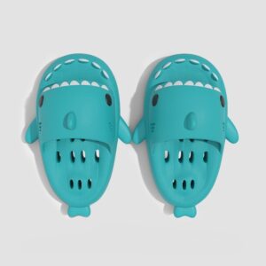 Shark sliders-with holes-teal (2)