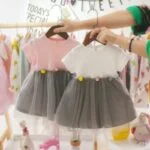 Short sleeve baby girl tulle dress (10)