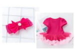 Short sleeve pink 2nd birthday tutu dress set (1)