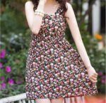 Sleeveless floral summer dress