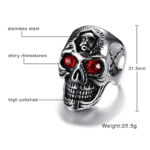 Statement silver skull ring for men (3)