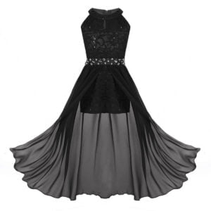 Stylish chic junior romper dress-black (1)