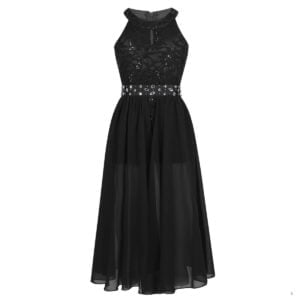 Stylish chic junior romper dress-black (2)