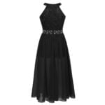 Stylish chic junior romper dress-black (3)