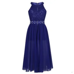 Stylish chic junior romper dress-blue (2)