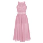 Stylish chic junior romper dress-pink (1)