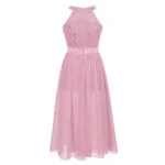 Stylish chic junior romper dress-pink (1)