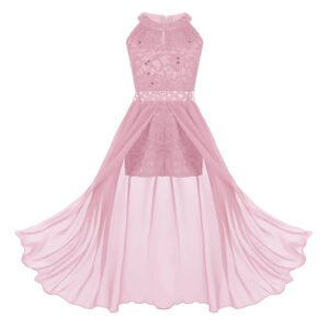 Stylish chic junior romper dress-pink (2)