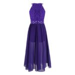 Stylish chic junior romper dress-purple (2)