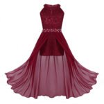 Stylish chic junior romper dress-red (3)