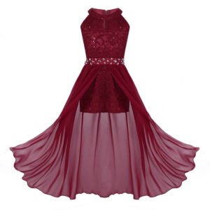 Stylish chic junior romper dress-red (3)