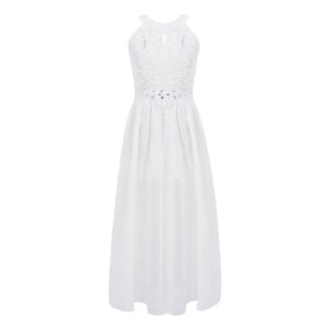 Stylish chic junior romper dress-white (2)